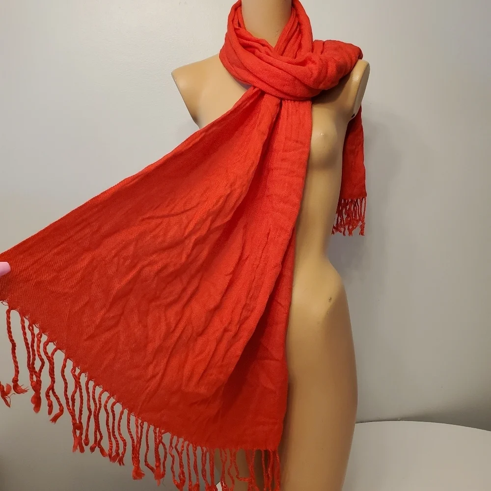 Beautiful Red Scarf - Picture 2 of 8